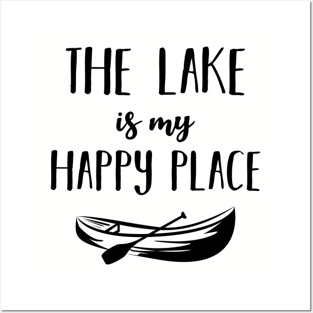 lake is my happy place Wall Art by mezy